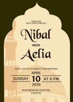 Mughal Royal Invitation Card - MWC07 - Image 2